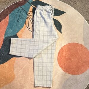 Babaton Light Gray Checkered Pants